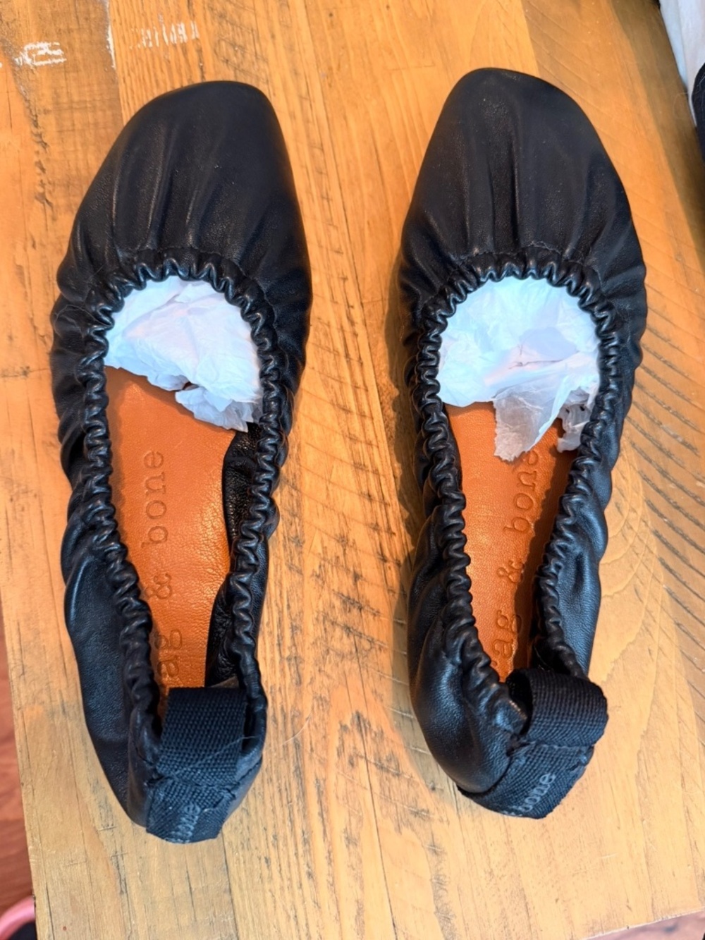 RAG & BONE black leather ballet flat - Picture 3 of 3